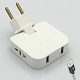 3-Stars Flachsteckdosen mit USB, 4000 W (höhere Leistung), 4 Steckdosen: 2...