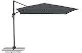 Schneider Sonnenschirm Rhodos Junior, anthrazit, 270 x 270 cm quadratisch, 786-15, Gestell...