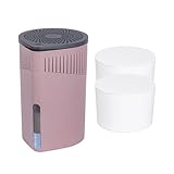 WENKO Raumentfeuchter Drop Set, Luftentfeuchter mit 2 x 1 kg Granulat-Block, Ø 15x23 cm,...
