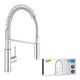 GROHE Get - Einhand- Spültischbatterie (mit herausziehbarer Brause, Profi...
