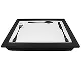 PrimoLiving Knietablett mit Besteck- 40 x 30 x 5 cm – Tablett als...