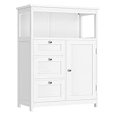 VASAGLE Badezimmerschrank, Badschrank, Beistellschrank, mit 3 Schubladen,...