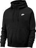 Nike Herren Nsw Club Fz Bb Hoodie Mit Durchgehendem Rei verschluss, Black/Black/White, L...