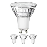 ledscom.de 4 Stück GU10 LED Leuchtmittel, PAR16, weiß (4100 K), 8,2 W, 1179 lm, 33°...