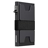 SEMORID Brieftasche aus Aluminium für Herren, minimalistische Pop-Up-Geldbörse aus...