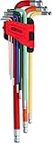 KS Tools 151.3222 Doppel-Kugelkopf-Innensechskant-Winkelstiftschlüssel-Satz,...