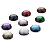 EXQUIMEUBLE 30 Stück Teiliges Rote Resin Halbkreis patches DIY Schmuckmaterial für...