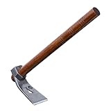 Gartenhacke Unkrauthacke mit Holzstiel, Metall Pflanzhacke für Gartenarbeit,...