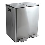 Spirella Mülleimer Mülltrennsystem 40 L (2x20 Liter) mit Inneneimer große...