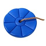 HEALSOPTHY Outdoor Scheibenschaukel aus Robustem Kunststoff mit Traglast Blau Wetterfestes...