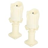 Ciieeo 2 Stück Kerzen Nachtlicht LED Retro Kerzen Elektronische Kerzenlichter LED...