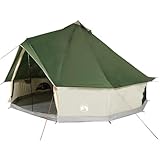 vidaXL Tipi Familienzelt 6 Personen, Campingzelt mit Netzwände, Wasserdicht Tipizelt mit...