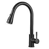 Wasserhahn Küche Schwarz, Hochdruck Küchenarmatur Ausziehbar 360° Schwenkbar,...