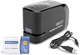 Rapesco 1454 626EL Automatisches USB/Batterie Heftgerät mit 1000 26/6mm Heftklammern, 15...