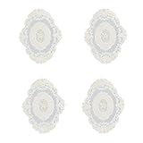 arkaan 4 Stück Retro-Spitzen-Tischsets, Häkeldeckchen, handgefertigt, bestickt,...