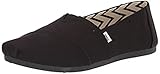 TOMS Damen Alpargata aus recycelter Baumwolle Flache Slipper, SCHWARZ, 40 EU