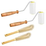 LAPOOH 4 StüCk Honigschleuder-Entdeckungsnadel-Rollenwerkzeug mit Holzgriff für Imker,...