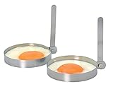 KitchenCraft Spiegelei-Ringe zum Braten, Einklappbare Griffe, Eiringe aus Edelstahl,...