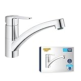 GROHE Start Eco, Küchenarmatur mit flachem Auslauf (Wasserhahn für die Küche,...