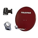 Telestar DIGIRAPID 80 A schiefergrau Alu Sat-Antenne inkl. SKYQUAD HC LNB für 4...