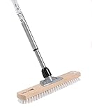 BawiTec Qualitäts Großraumschrubber 40cm mit Teleskopstiel verstellbar 200cm PPN-Borsten...