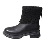 Generisch Weitschaftstiefel Damen Br𝐚un Fashionable Thick Snow Boots Thick Velvet...