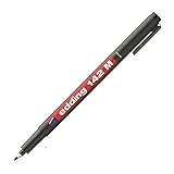 edding 142 M Permanenter Folienschreiber - schwarz - 1 Stift - Rundspitze 1 mm - Stift zum...