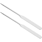 VILLCASE 2 Stück Edelstahl Kosmetikspatel Make Up Rührstab Metallspatel für Nagellack...