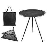 Hailerio Klapptisch,Terrasse Outdoor Runder Klapptisch Beistelltisch | Höhenverstellbarer...