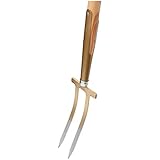 SHW-FIRE Rosengabel Bajonettzinken Stahl Handgeschmiedet Geschmiedet mit Stiel Holzstiel...