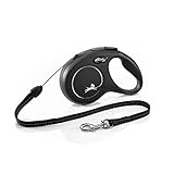 flexi® Classic S Seil 8 m schwarz, Roll-Leine für Hunde bis 12 kg