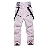 Skihose Damen Winter Gefüttert Schneehose Wasserdicht Snowboardhose Verstellbarer Träger...