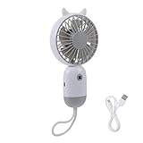 GRIRIW 1 Stück Kleiner Handventilator Tragbar Wiederaufladbar Schreibtischventilator...