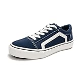 HEVA Damen Klassische Segeltuchschuhe Bequeme Turnschuhe Herren Schnürschuh Trainer...