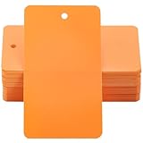 SOFPLATE 100 Stück Orangefarbene Wasserdichte Etiketten Blanke Kunststoff...