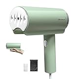 SCCES Dampfglätter 1200W, Faltbarer Handdampfer mit Abnehmbarem 150ML...