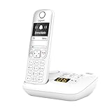 Gigaset AS690A - Schnurloses DECT-Telefon mit Anrufbeantworter - großes, kontrastreiches...