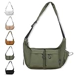 Generisch Dallaswind Large Capacity Messenger Canvas Bag, Vintage Canvas Satchel (Green)