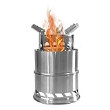 SMELEYOU Camping Holzofen tragbarer Camping Stove Holzvergaser Edelstahlholz...