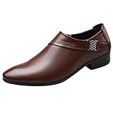 SRZYMJ Anzugschuhe Herren, Anzugschuhe Herren Lederschuhe Schnürhalbschuhe...