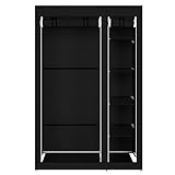 Bonnlo Kleiderschrank, 110 x 45 x 175 cm, Stoffschrank mit Kleiderstange und...