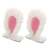 STOBAZA Motorradhelm Hasenohren Helm Dekoration Weiß Kreatives Helmzubehör Leicht und...