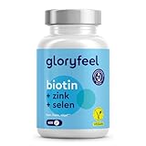 Biotin + Zink + Selen - 400 Tabletten (13 Monate) - Vitamine für Haut, Haare &...