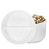 RAGO® Plastikteller 100 Stück Teller Set I Plastikteller Mehrweg Ø22 cm I...