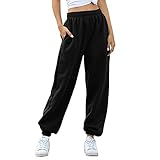 OEAK Damen Sporthosen Lang Jogginghose Loose Fit Elastischer Bund Freizeithosen...