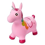 Pink Papaya Hüpftier Sandy Einhorn, Unicorn Hüpfpferd ab 3 Jahren, bis 50 kg,...