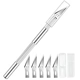Cosoki Craft Precision Knife, Töpferwerkzeuge, Edelstahl, Hobbymesser mit 5...
