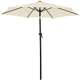 Kingsleeve® Sonnenschirm Balkon 200cm UV Schutz 80+ mit Schutzhülle Kurbel Strandschirm...