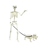 Skelett-Deko - Mit Beweglichem Hundeskelett,Beweglicher Totenkopf Deko Realistisch Für...