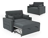 LUXOAK Schlafsofa 186 x 122 cm mit 5-stufig Verstellbarer Rückenlehne, 3-in-1 Schlafcouch...